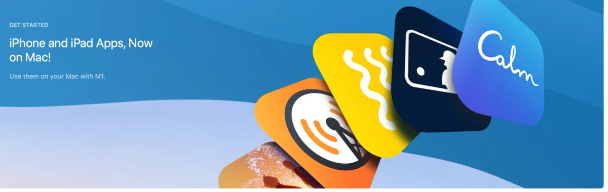 The Mac App Store feature “iPhone and iPad Apps, Now on Mac!”, led by Calm